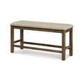 thumbnail image 2 of Chip Counter Height Bench, Nailhead Trim and Footrest, Nutmeg Wood, 2 of 2