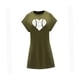 thumbnail image 3 of Vestido corto de verano para mujer, transpirable, hasta la , con cuello redondo, para playa S, 3 of 7