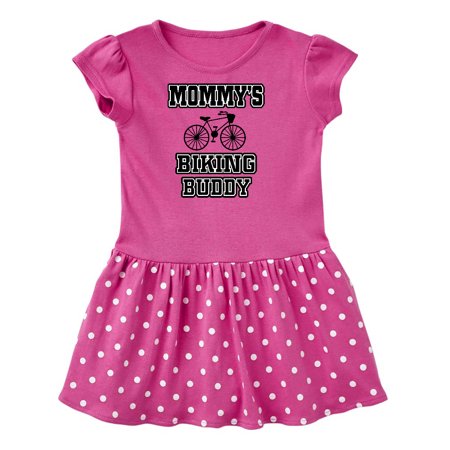 

Inktastic Mommys Biking Buddy Gift Toddler Girl Dress