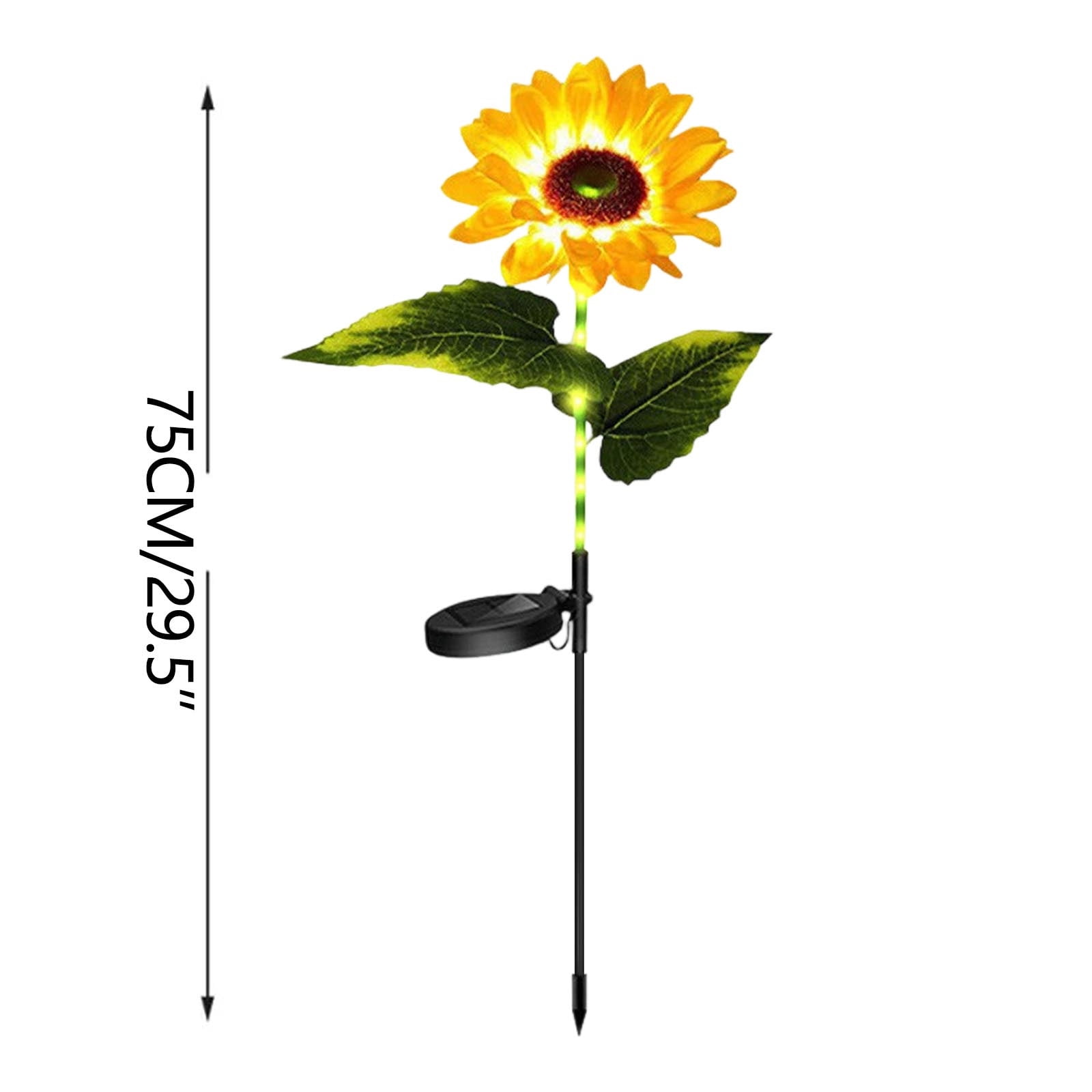 2pcs Solar LED Sunflower Garden Lights Outdoor, IP65 Waterproof Light for Outdoor Flower Bed, Yard, Pathway, Patio Decor - Gift for Mom, Women, Grandma
