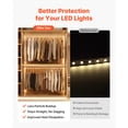 thumbnail image 3 of KFFKFF 10-Pack 6.6 ft/2M V-Shape LED Aluminum Channel with Milky Cover, End Caps, and Mounting Clips, Aluminum Profile for LED Strip Light Installations, Ideal for Under Cabinet and Counter Lighting, 3 of 9