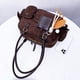 thumbnail image 5 of Bolsos de almohada de gamuza sintética estilo Inglaterra para mujer, bolsos y carteras de diseñador de lujo, novedad de 2024, colgante con letras debajo del hombro, 5 of 5