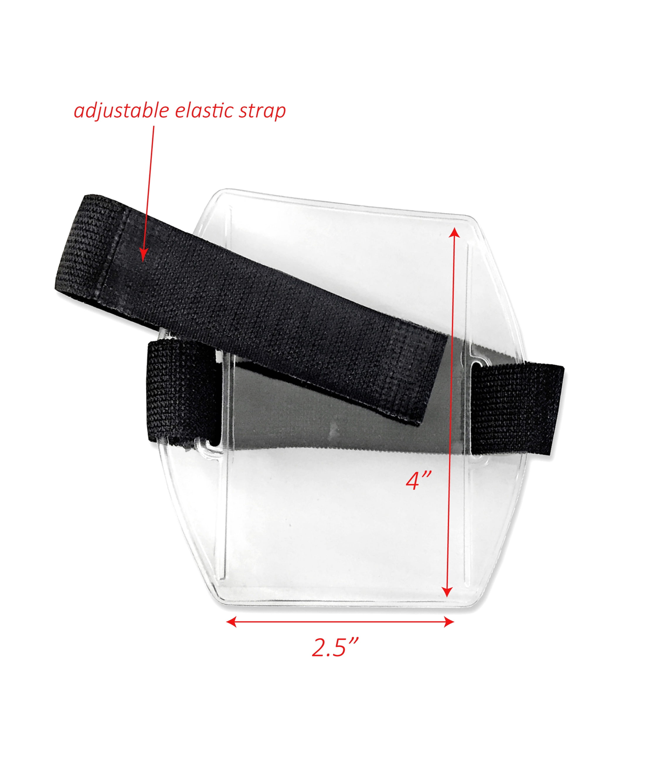 Arm Band ID Badge Holder with Black Strap Arm Band by OnDepot.com - Pack of 50 PCS