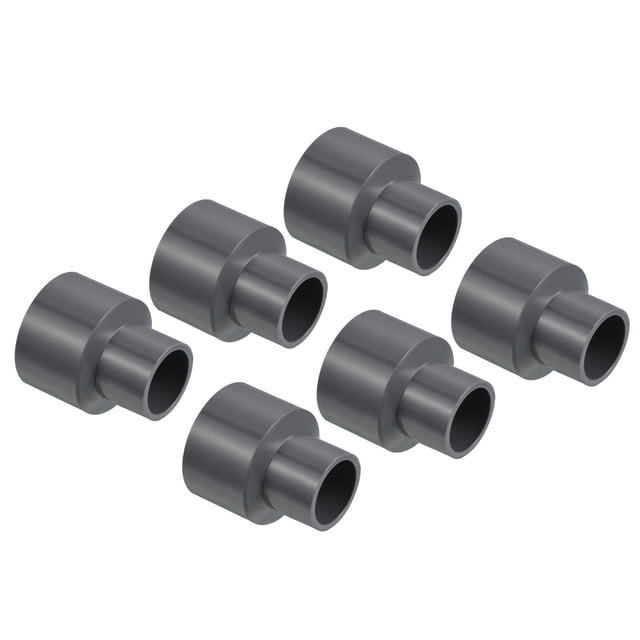 Unique Bargains Raccord Droit pour Tuyau de Réducteur en PVC 32x20mm, Gris 6 Pack