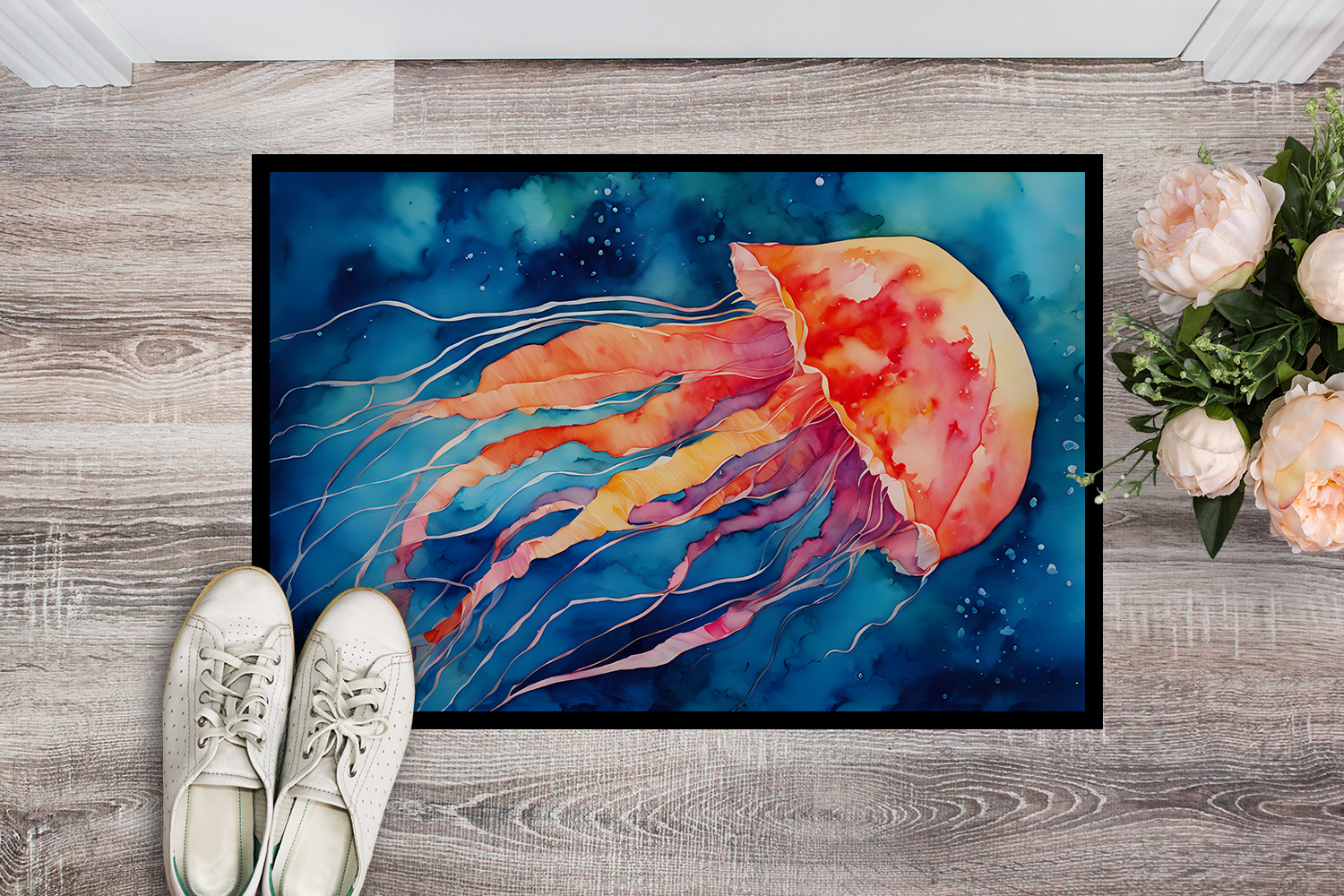 Carolines Treasures DAC2790MAT 0.15 x 18 x 27 in. Jellyfish Doormat