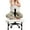 Off-White, variant on Ergonomic Cross Legged Office Chair, Adjustable Height and 360° Swivel Chair, PU Leather Fabric with Back Support, Home and Office, Black