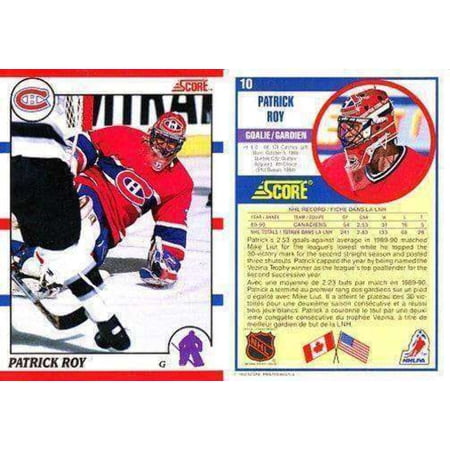 Patrick Roy 1990-91 Score Canadian hockey card 10 RARE has front photo variation