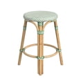 thumbnail image 3 of Butler Specialty Company Tobias Rattan Round 24" Counter Stool - White and Green, 3 of 6