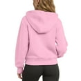 thumbnail image 5 of UngA Zip Up Hoodie Women Cropped Sweatshirts Jackets Casual Comfy Gym Tops Fall Outfits Winter Clothes 2025 Women's Hoodies (Red,L), 5 of 6