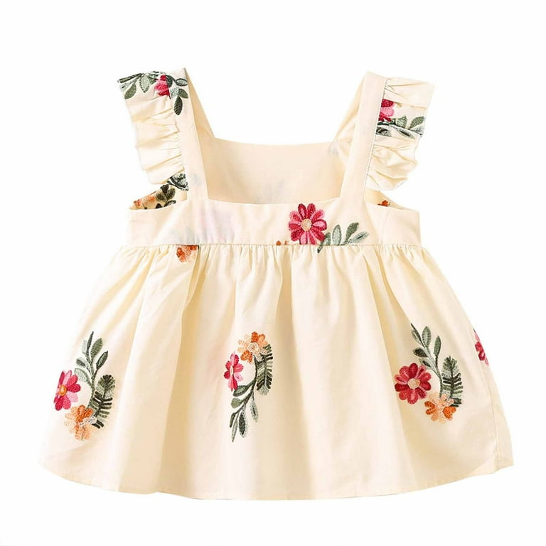 Winter Zara Baby Girl New Collection XUNKUSGA Toddler Baby Girl Dress  Cotton Linen Ruffle Sleeveless Casual