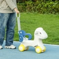 thumbnail image 2 of 4 in 1 Rocking Horse for Toddles 2-5 Years, Baby Ride on Horse with Detachable Push Handle & Balance Board, Kids Riding Horse Birthday Gift for Boys & Girls, Blue, 2 of 10