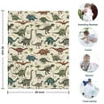 thumbnail image 4 of Beige Cartoon Dinosaurs Names Pattern Blanket,Comfortable Soft Flannel Throw Blanket,All Season,Warm Lightweight Blankets for Sofa Bed Couch Living Room Chair,30"x40", 4 of 4