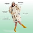 thumbnail image 2 of Cozy Comfort Cat Blanket Hoodie with Sleeves - Sherpa Hooded Blanket as Gifts for Mom Women Girlfriend Winter, Cozy Wearable Blanket Sweatshirt Adult, 2 of 6