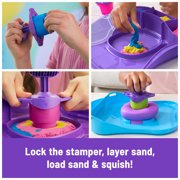 Kinetic Sand, SquishMotion Playset with 1lb Play Sand, Stamper & 5 Tools