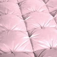 thumbnail image 3 of D.N.G. BEDDINGS Luxurious 5 Piece Pom Pom Half Pinch Pleated Comforter Set, 800 Thread Count, 100% Egyptian Cotton, White Vintage Pom-Pom Fringe Super Soft (Twin/Twin XL Size Solid Light Pink Color), 3 of 4