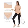 thumbnail image 4 of Camisa de entrenamiento MAGCOMSEN para mujer, manga corta, color albaricoque, talla XL, 4 of 6