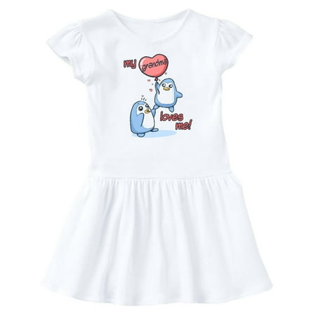 

Inktastic My Grandma Loves Me Gift Baby Girl Dress