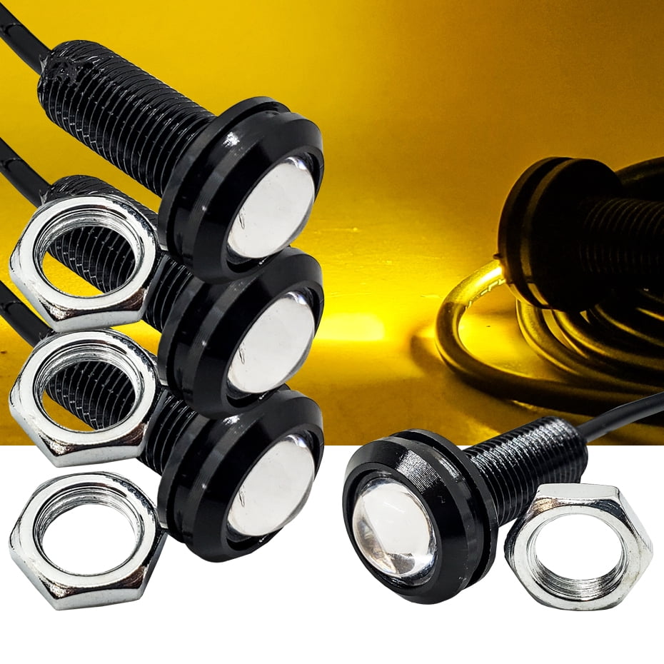 OZ-USA Amber LED Rock Light Kit 5/8 Inch Bolt Beam with Plug & Play Power Bus Bar Wire Harness Compatible with Polaris Pulse RZR Pro Ranger Crew XP 2018-2023