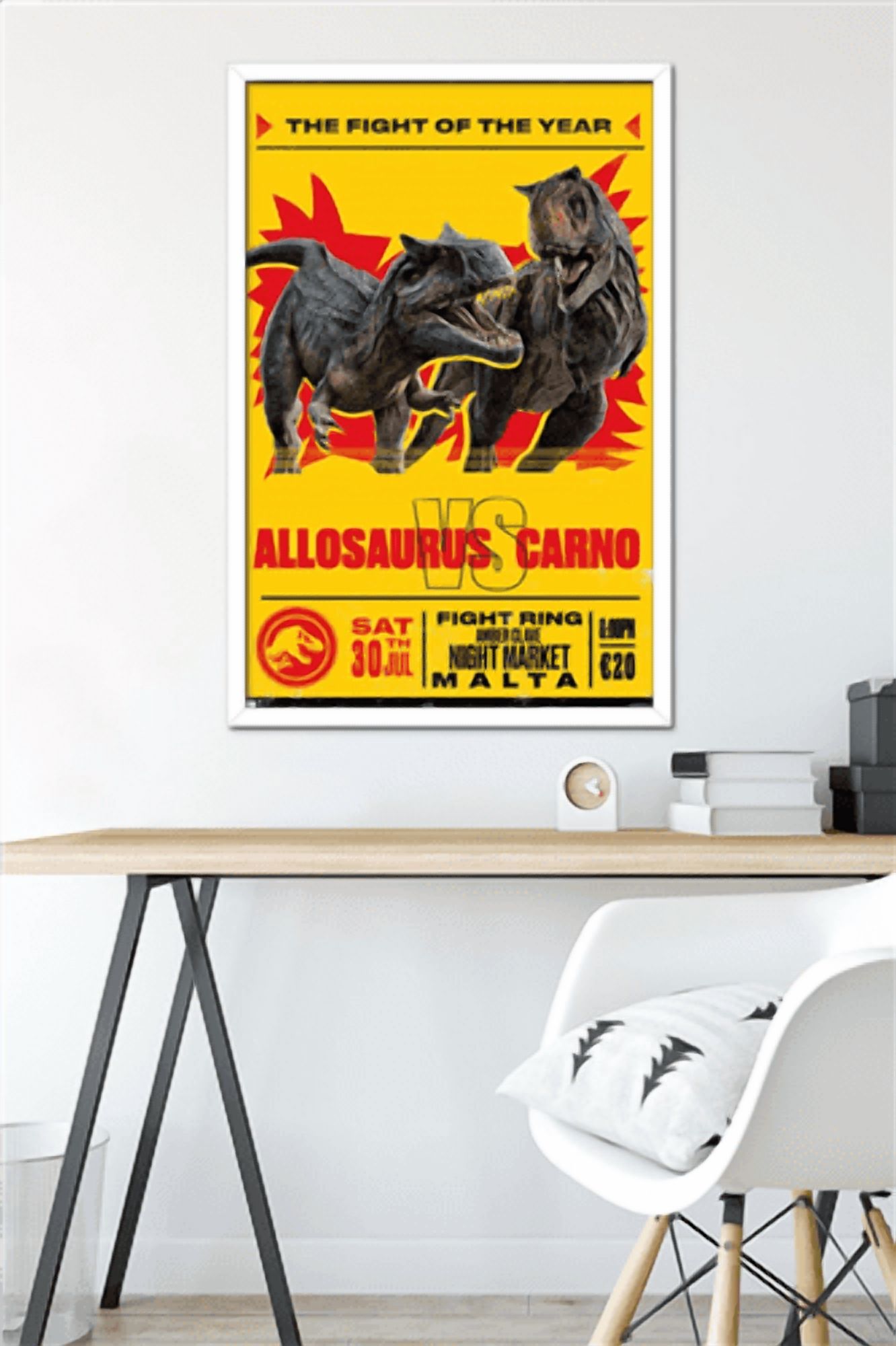 Jurassic World: Dominion - Allosaurus Vs Carno Wall Poster, 22.375" x 34" Framed