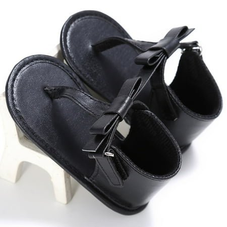 

Newborn Baby Girls Soft PU Leather Sandals Prewalkers Toddler Casual Prewalker Walking Shoes 0-18M
