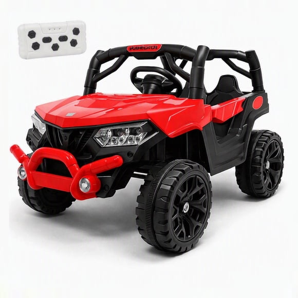 Carro Electrico Montable para niños con Control Remoto y Manejo Directo Auto Rojo con USB Bluetooth Luces Bocina y Musica