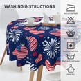 thumbnail image 2 of American Patriotic Flag Round Tablecloth 60 Inch Memorial Day 4th of July Blue Star Print Decorative Table Cloth with Dust-Proof Wrinkle Resistant Decor for Home Kitchen Dining Room Outdoor Patio, 2 of 6