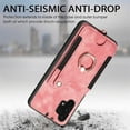thumbnail image 6 of Nalacover For Samsung A32 5G Case Ring Holder Kickstand with Credit Card Holder, Back Flip Premium Leather Magnetic Clasp Removable Wirst Hand Strap Cover for Samsung Galaxy A32 5G, Pink, 6 of 15