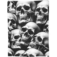 thumbnail image 3 of Horror Skull Blanket Gifts for Kids Adults Soft Warm Lightweight Cozy White and Black Skulls Throw Blankets for Bed Living Room Sofa Couch Birthday Goth Decor 50x60in, 3 of 6