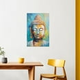 thumbnail image 2 of ZHONGYUTONG Buddha Wall Art Blue Zen Spiritual Picture Buddhist Canvas Print Meditation Yoga Room Bedroom Wall Decor Framed (16" x 24"), 2 of 6