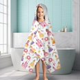 thumbnail image 6 of Colorful Princess Castle Pattern Hooded Bath Towel，60"x35" for Ages 3 To 12 Kids, Quick Dry Lightweight Soft Microfiber Hood Beach Towel Cover Up for Kids, 6 of 7