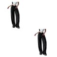 thumbnail image 3 of Jumpingount Pantalón de poliéster Unisex Color sólido Casual Transpirable Lavable Fácil de combinar Moda Viaje Pantalón largo Ropa Type3 NO3, 3 of 6