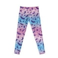 thumbnail image 7 of COEQINE Halloween Bat Moon Star Blue Violet Girls's Sport Legging Casual Buttery Soft Athletic Pants Stretchy High Waist Pants, for 8-9 Years Kids Girls, 7 of 7
