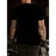 thumbnail image 2 of Men'S Casual "J" Graphic T-Shirt - Black, Short Sleeve, Round Neck, Cotton, Regular Fit, Casual Attire|Bold Letter Print|Stretchy Fabric, Casual Sporty Tee, Summer Gifts, 2 of 6