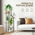 thumbnail image 5 of Plant Stand Indoor Outdoor, 6 Tier Large Wood Metal Flower Shelf Holder Clearance, Tall Corner Pot Stand for Multiple Plants, Rack Organizer for Patio Office Porch Living Room Garden, Black, 5 of 10