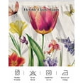 thumbnail image 5 of Spring Floral Wrap Around Bed Skirts for Queen Bed 16" Drop,Bed Skirt with Adjustable Elastic Belt Dust Ruffle Bed Valance for Bedroom Hotel Rustic Tulip Butterfly Botanical Summer Bed Frame Cover, 5 of 7