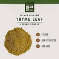 Monterey Bay Herb Co MMF7 Thyme Leaf Powder Mediterranean Herb for