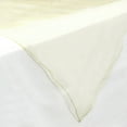 thumbnail image 2 of Lann's Linens - 5 Organza Overlay Table Toppers - 72" Square Tablecloth Covers for Wedding, Reception or Party - Ivory, 2 of 3