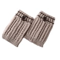 thumbnail image 1 of Ounissouiy Puños para botas Fácil de combinar Trigo Línea punteada Hebilla Moldeador Manga de pantorrilla Calentador de piernas Calcetín Suministros térmicos Beige, 1 of 6