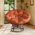 thumbnail image 5 of MeetLeisure 46 Inch Large Papasan Chair Handwoven Wicker with Thcik Olefin Cushion,Sturdy Steel Frame,Waterproof for Living Room,Bedroom,Lounge,Balcony,Indoor Outdoor,Orange, 5 of 8