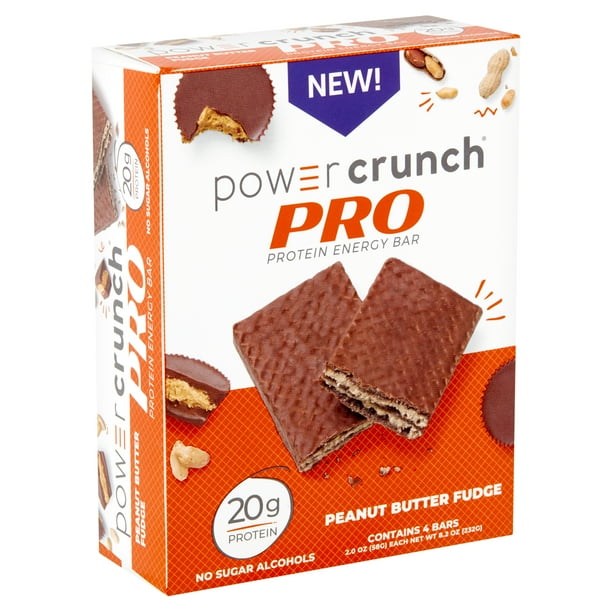 Power Crunch PRO Protein Energy Bar Peanut Butter Fudge, 8.2 oz, 4