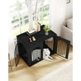 thumbnail image 2 of 44.1" Wooden Dog Crate Furniture TV Stand, Indoor Dog Kennel for Small/Medium/Large Dogs, Black, 2 of 11