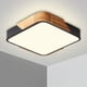 thumbnail image 1 of Lámpara de techo empotrada, moderna, minimalista, cuadrada, de madera, regulable, con iluminación LED blanca fría, lámpara de ahorro de energía ultradelgada para espacios de 7 a 12 metros cuadrados, 1 of 5