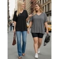 thumbnail image 5 of MOYIKO Oversized T shirts for Women V Neck Short Sleeve Loose Tees Summer Casual Basic Tops, 5 of 7