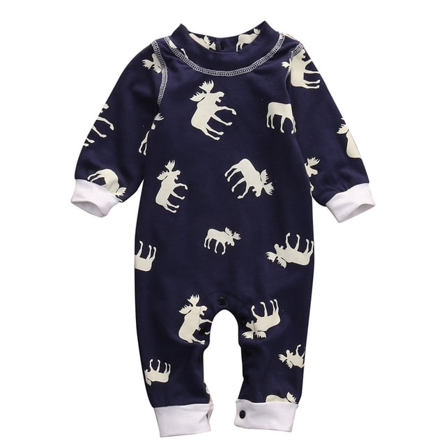 Adorable Barboteuse Combinaison une-Pièce pour Bébé Fille Garçon Orignal PP Pyjamas Tenues de Noël