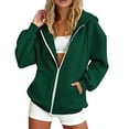 thumbnail image 2 of SUXIAN Zip Up Hoodie Women Winter Warmth Loose Long Sleeve Solid Casual Womens Hoodies XXL, 2 of 4