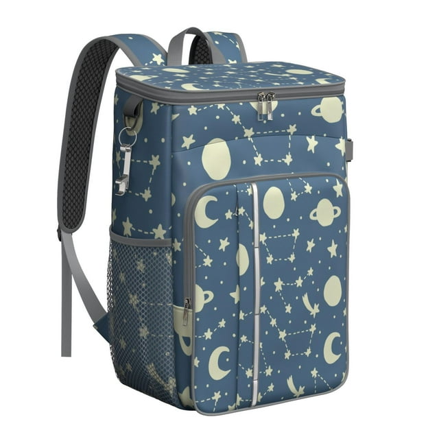 Starry Night Sky Cooler Backpack, Space and Cosmos Design with High-Performance Insulation, Leakproof for Outdoor Use