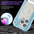thumbnail image 5 of K-Lion for iPhone 14 Pro Max 2022 6.7 inch Rugged Hybrid Case, Strong Magnetic Wireless Charging Compatible with MagSafe Three-Layer Protection Hidden Kickstand Shockproof Case,Skyblue, 5 of 5