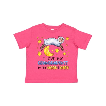 Inktastic I Love My Grandparents to the Moon and Back Cute Sheep Boys or Girls Toddler T-Shirt