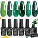 thumbnail image 1 of Set de esmalte en gel Beetles, 6 colores verdes con glitter, soak off UV, 1 of 7