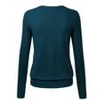 thumbnail image 2 of Made by Johnny Women's Keep It Classic V Neck Cardigan S TEAL, 2 of 6